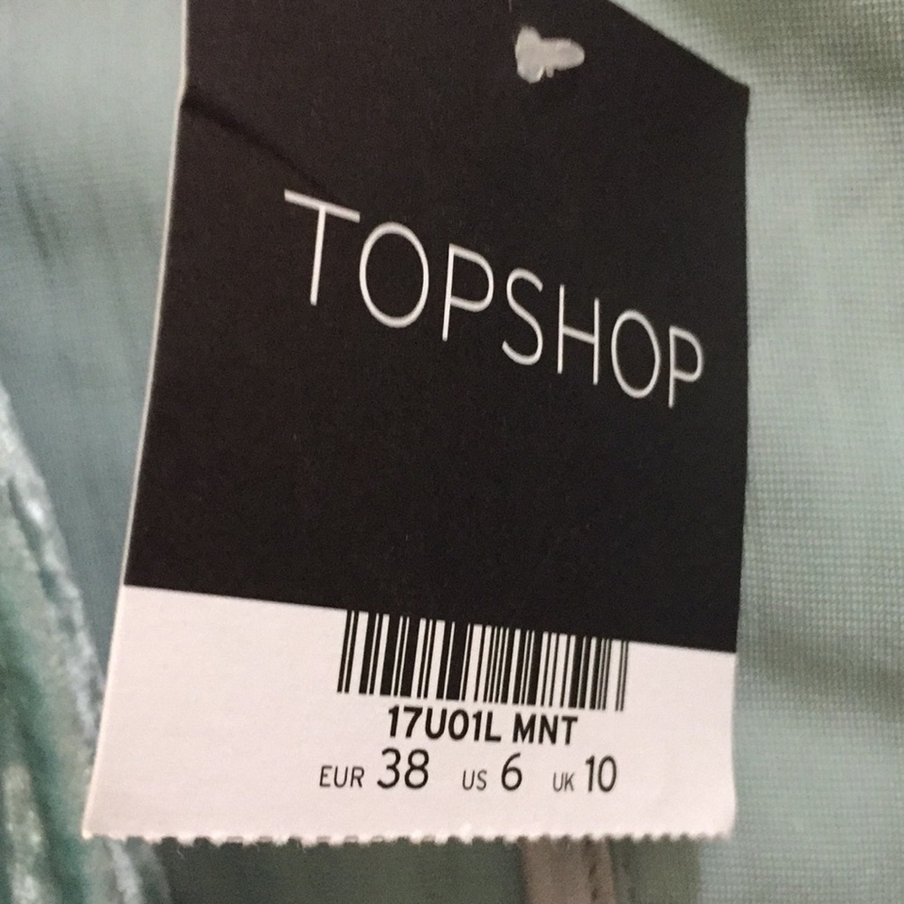 Topshop wrapped velour top (sz 6) - Picture 5 of 13